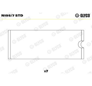 Ložisko vačkového hřídele GLYCO N195/7 STD