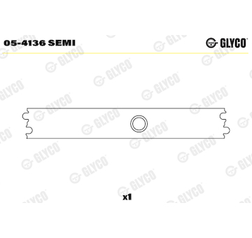 Ložiskové pouzdro, ojnice GLYCO 05-4136 SEMI