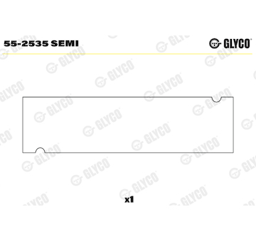 Ložiskové pouzdro, ojnice GLYCO 55-2535 SEMI