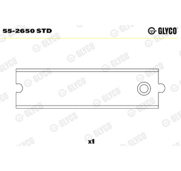 Ložiskové pouzdro, ojnice GLYCO 55-2650 STD