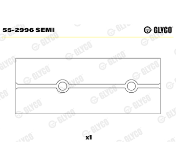 Ložiskové pouzdro, ojnice GLYCO 55-2996 SEMI