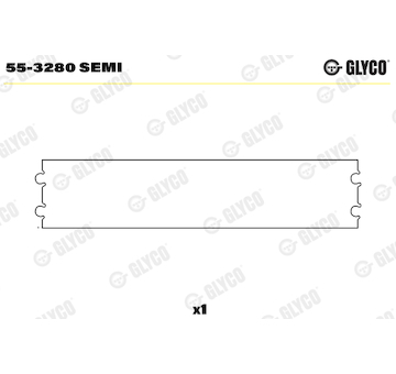 Ložiskové pouzdro, ojnice GLYCO 55-3280 SEMI