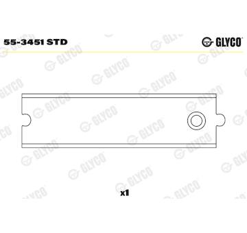 Ložiskové pouzdro, ojnice GLYCO 55-3451 STD