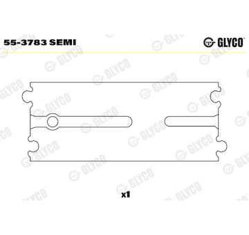Ložiskové pouzdro, ojnice GLYCO 55-3783 SEMI