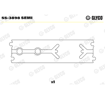 Ložiskové pouzdro, ojnice GLYCO 55-3898 SEMI