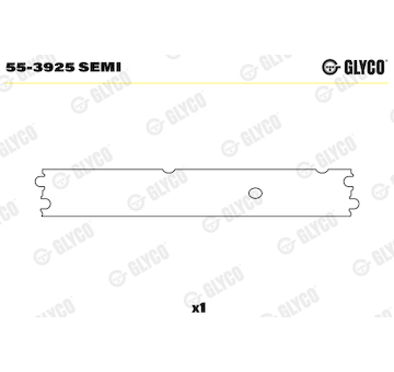 Ložiskové pouzdro, ojnice GLYCO 55-3925 SEMI