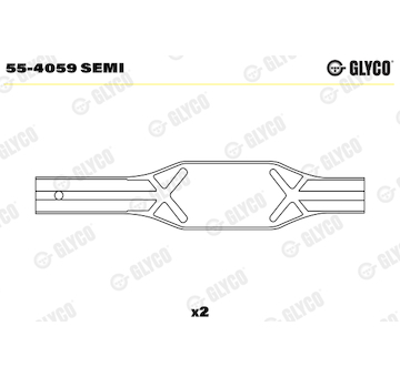 Ložiskové pouzdro, ojnice GLYCO 55-4059 SEMI