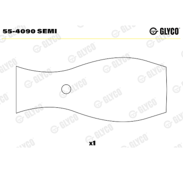 Ložiskové pouzdro, ojnice GLYCO 55-4090 SEMI