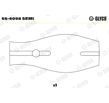Ložiskové pouzdro, ojnice GLYCO 55-4098 SEMI