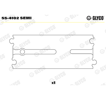 Ložiskové pouzdro, ojnice GLYCO 55-4102 SEMI