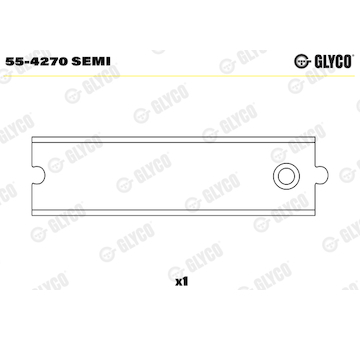 Ložiskové pouzdro, ojnice GLYCO 55-4270 SEMI