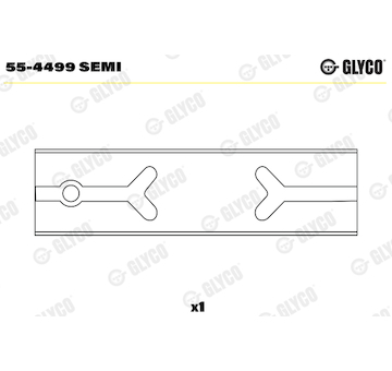 Ložiskové pouzdro, ojnice GLYCO 55-4499 SEMI