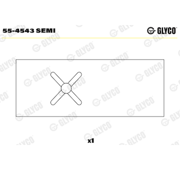 Ložiskové pouzdro, ojnice GLYCO 55-4543 SEMI