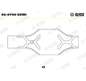 Ložiskové pouzdro, ojnice GLYCO 55-4790 SEMI