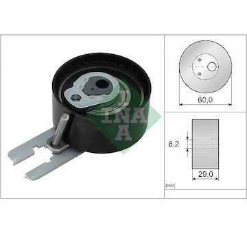 Napínací kladka, ozubený řemen INA 531 0555 10