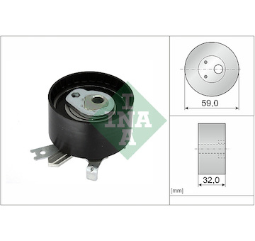 Napínací kladka, ozubený řemen INA 531 0906 10