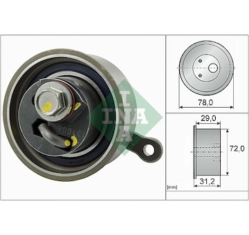 Napínací kladka, ozubený řemen INA 531 0911 10
