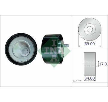 Napínací kladka, žebrovaný klínový řemen INA 531 1009 10