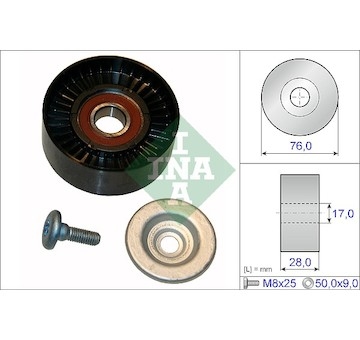 Napínací kladka, žebrovaný klínový řemen INA 532 0648 10