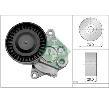 Napínák, žebrovaný klínový řemen INA 533 0017 10