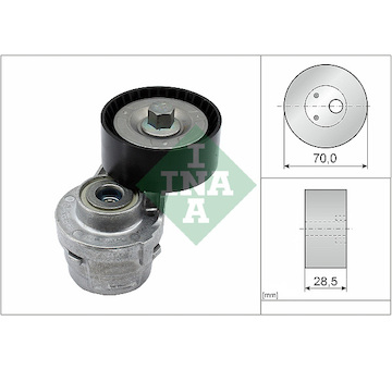 Napínák, žebrovaný klínový řemen INA 533 0061 20
