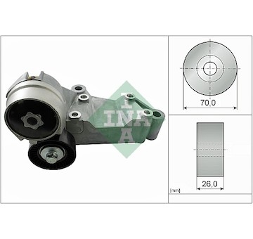 Napínák, žebrovaný klínový řemen INA 534 0146 10