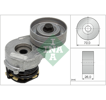 Napínák, žebrovaný klínový řemen INA 534 0321 10