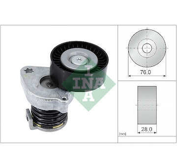 Napínák, žebrovaný klínový řemen INA 534 0370 10