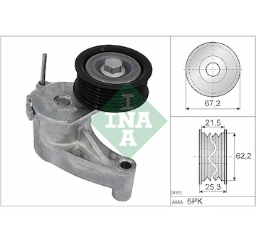 Napínák, žebrovaný klínový řemen INA 534 0710 10