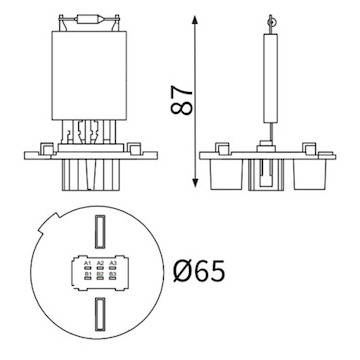Odpor, vnitřní tlakový ventilátor MAHLE ORIGINAL ABR 177 000S