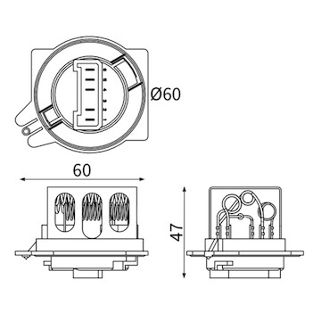Odpor, vnitřní tlakový ventilátor MAHLE ORIGINAL ABR 186 000S