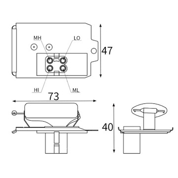 Odpor, vnitřní tlakový ventilátor MAHLE ORIGINAL ABR 187 000S