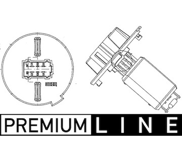 Odpor, vnitřní tlakový ventilátor MAHLE ORIGINAL ABR 57 000P