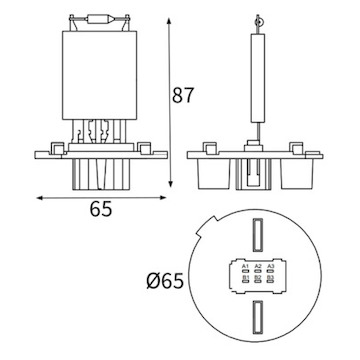 Odpor, vnitřní tlakový ventilátor MAHLE ORIGINAL ABR 57 000S