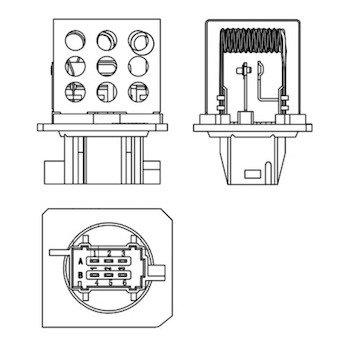 Odpor, vnitřní tlakový ventilátor MAHLE ORIGINAL ABR 92 000S