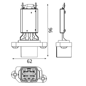 Odpor, vnitřní tlakový ventilátor MAHLE ORIGINAL ABR 97 000S