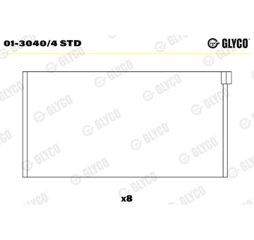 Ojniční ložisko GLYCO 01-3040/4 STD