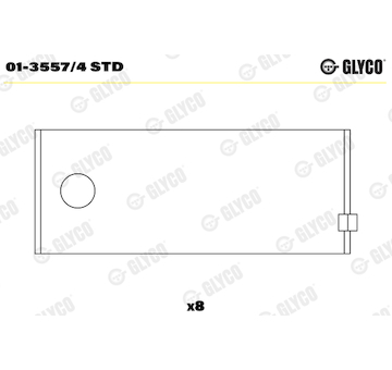 Ojniční ložisko GLYCO 01-3557/4 STD