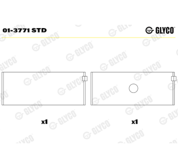 Ojniční ložisko GLYCO 01-3771 STD