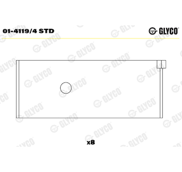 Ojniční ložisko GLYCO 01-4119/4 STD