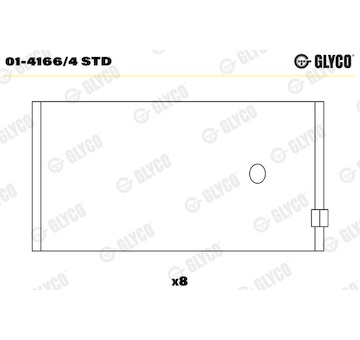 Ojniční ložisko GLYCO 01-4166/4 STD