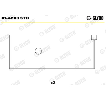 Ojniční ložisko GLYCO 01-4203 STD