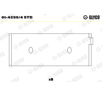 Ojniční ložisko GLYCO 01-4259/4 STD