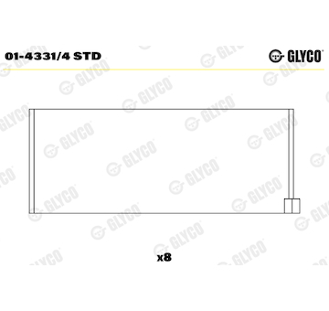 Ojniční ložisko GLYCO 01-4331/4 STD