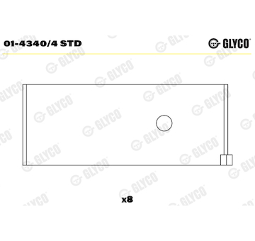 Ojniční ložisko GLYCO 01-4340/4 STD