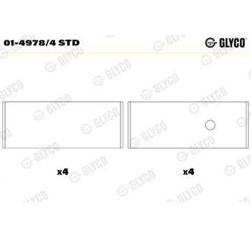 Ojniční ložisko GLYCO 01-4978/4 STD