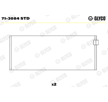 Ojniční ložisko GLYCO 71-3084 STD