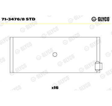 Ojniční ložisko GLYCO 71-3476/8 STD