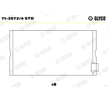 Ojniční ložisko GLYCO 71-3572/4 STD