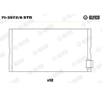 Ojniční ložisko GLYCO 71-3572/6 STD